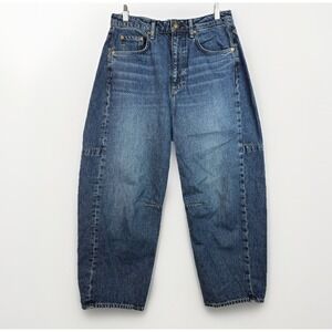 Rag & Bone Charlie High-Rise Barrel Jeans Women's 28 TEO Blue $275
